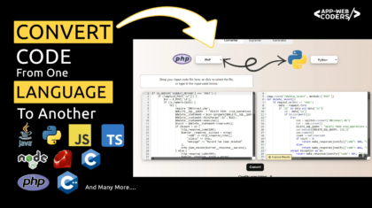 CodeConvert AI - Convert code with a click of a button _ Appweb Coders